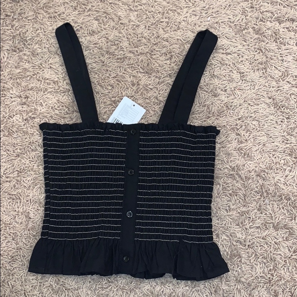 NEWurban outfitters black with white strips button